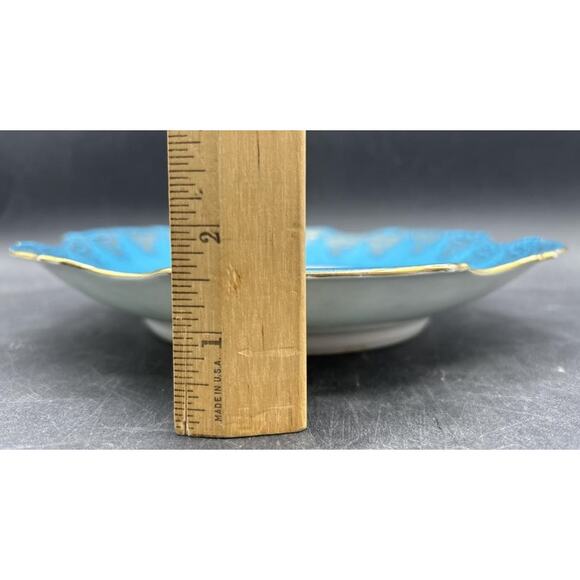 Victoria Austria Sevres Style Kaufmann Watteau Scene Plate Celeste Blue 22K Gold - Picture 11 of 11